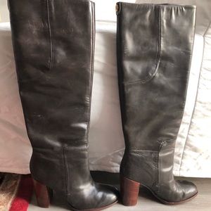 Size 7 Brown Leather Ivanka Trump Knee Boots